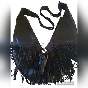 Black fringe purse